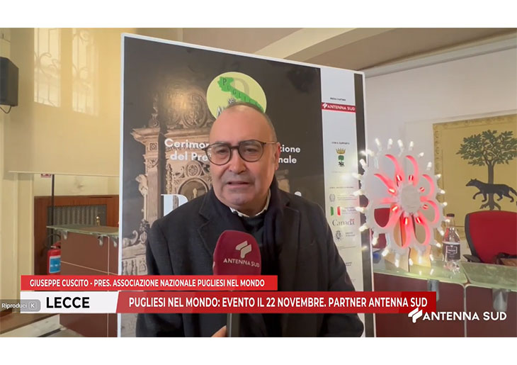 Lecce, Pugliesi nel mondo: evento il 22 novembre. Partner Antenna Sud